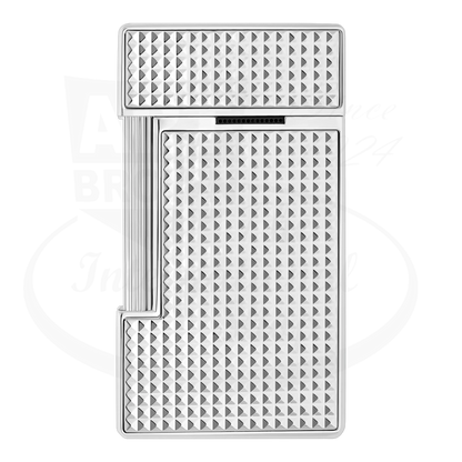 S.T. Dupont Slimmy Chrome Diamond Head Lighter 028120 chrome metal with textured diamond pattern rectangular slim design