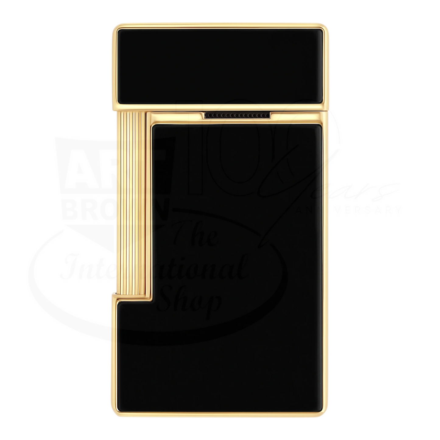 S.T. Dupont Slimmy Black Lacquer & Gold Lighter, 028222