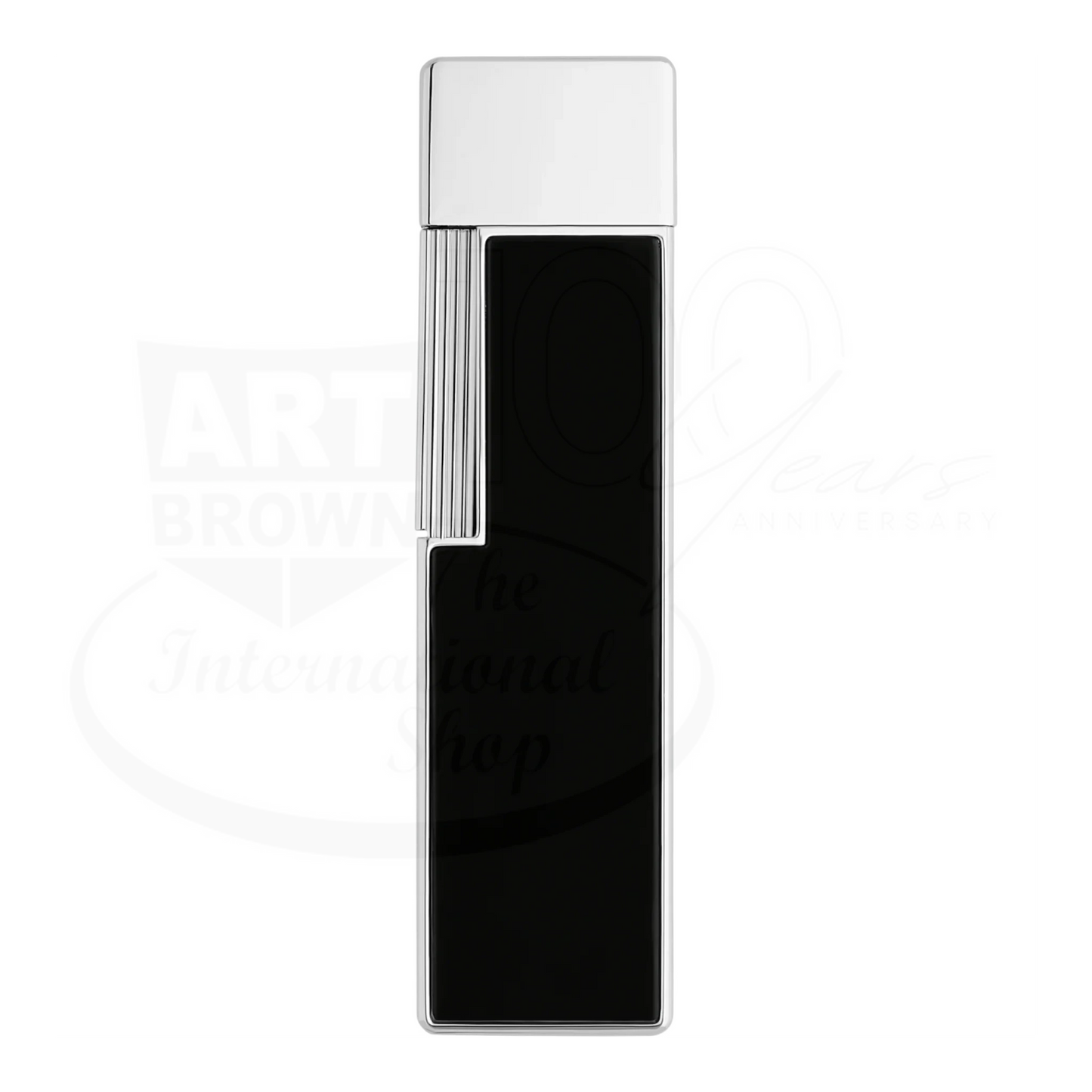 S.T. Dupont Twiggy Chrome & Shiny Black Lacquer Lighter, 030001