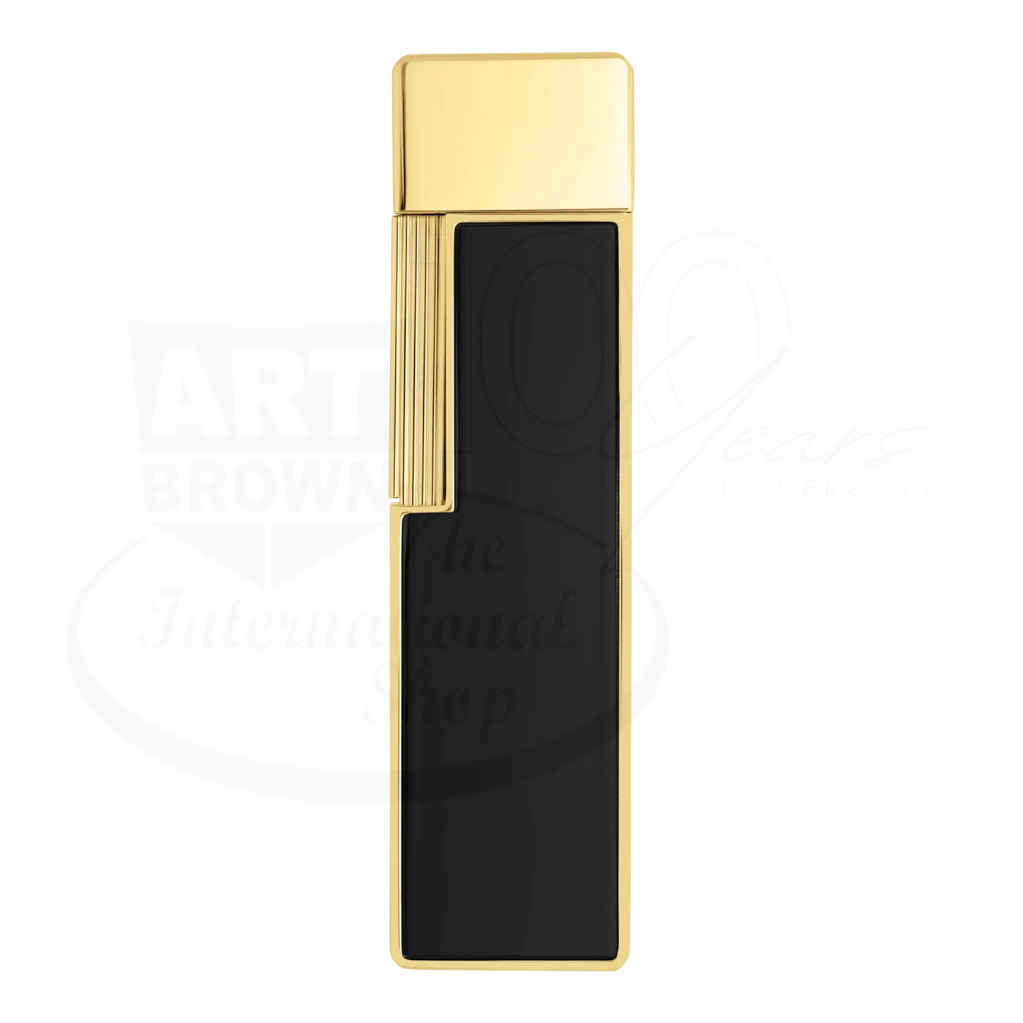 S.T. Dupont Twiggy Shiny Black Lacquer & Gold Lighter, 030002