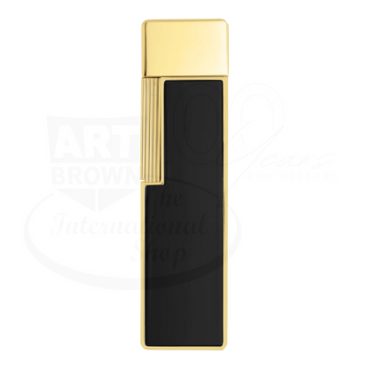 S.T. Dupont Twiggy Shiny Black Lacquer & Gold Lighter, 030002