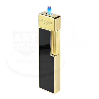 S.T. Dupont Twiggy Shiny Black Lacquer & Gold Lighter, 030002