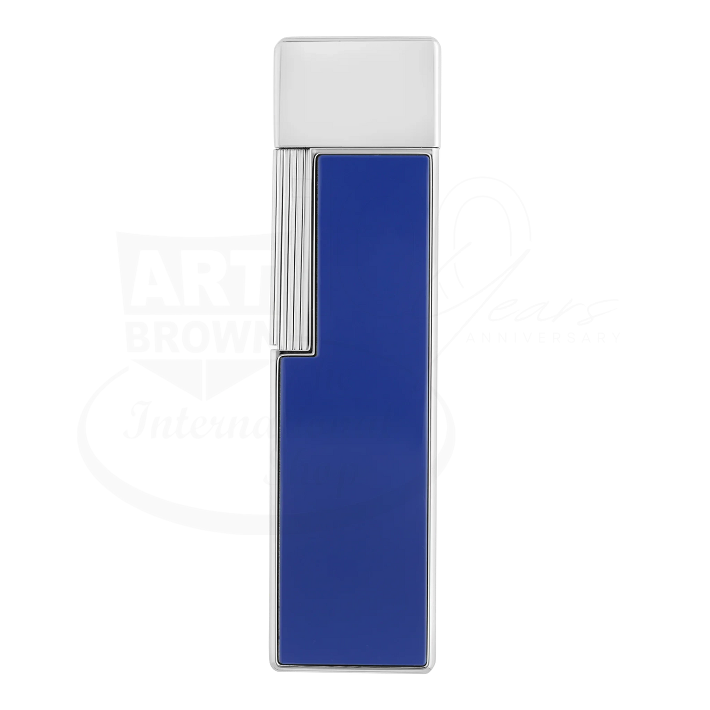 S.T. Dupont Twiggy Shiny Blue Lacquer & Chrome Lighter, 030005