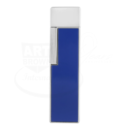 S.T. Dupont Twiggy Shiny Blue Lacquer & Chrome Lighter, 030005