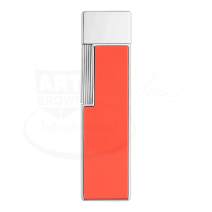 S.T. Dupont Twiggy Shiny Coral Lacquer & Chrome Lighter, 030011
