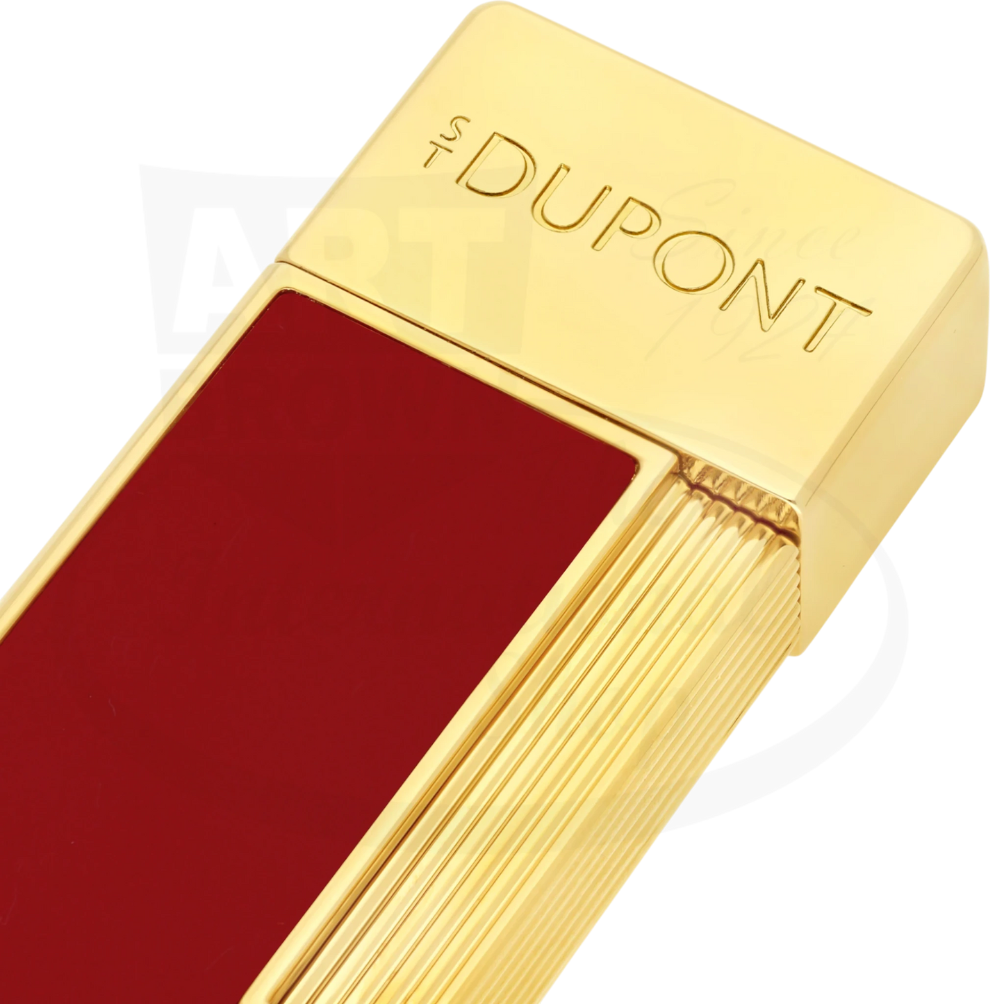 S.T. Dupont Twiggy Red Lacquer & Gold Lighter 030030 metal slim rectangular design high gloss finish