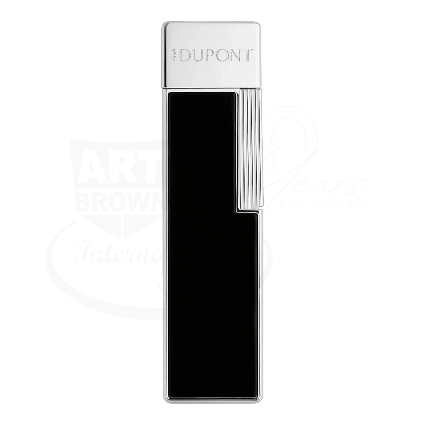 S.T. Dupont Twiggy Chrome & Shiny Black Lacquer Lighter, 030111