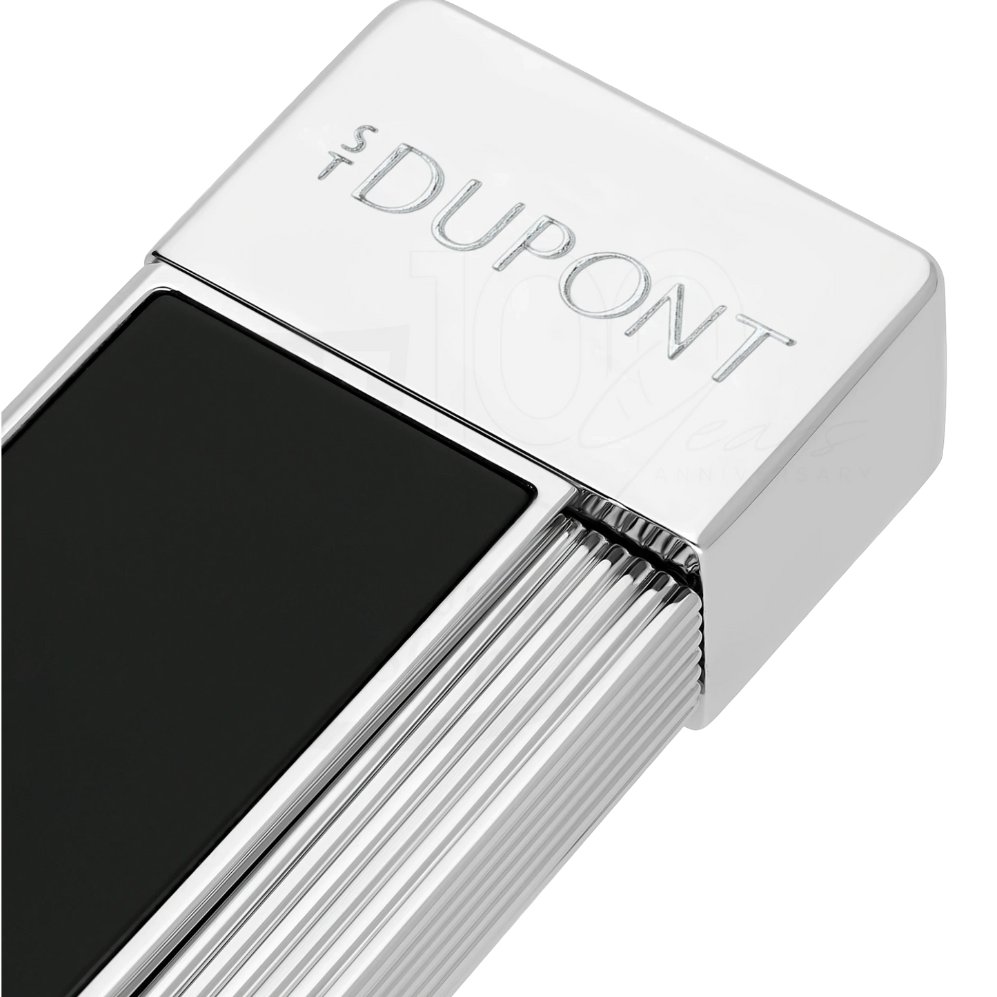 S.T. Dupont Twiggy Chrome & Shiny Black Lacquer Lighter, 030111