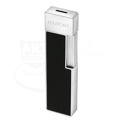 S.T. Dupont Twiggy Chrome & Shiny Black Lacquer Lighter, 030111