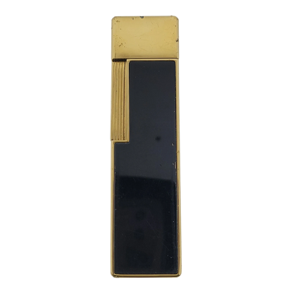 Preowned S.T. Dupont Twiggy Shiny Black Lacquer & Gold Lighter, 030112-D1
