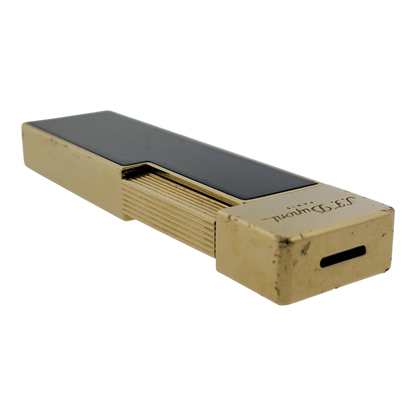 Preowned S.T. Dupont Twiggy Shiny Black Lacquer & Gold Lighter, 030112-D1