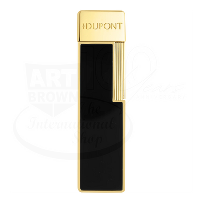 S.T. Dupont Twiggy Shiny Black Lacquer & Gold Lighter, 030112