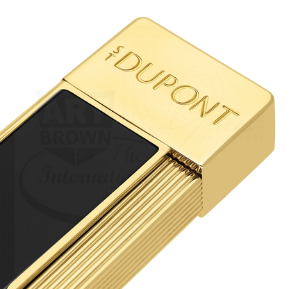 S.T. Dupont Twiggy Shiny Black Lacquer & Gold Lighter, 030112