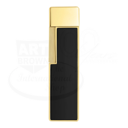 S.T. Dupont Twiggy Shiny Black Lacquer & Gold Lighter, 030112