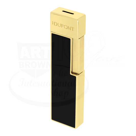 S.T. Dupont Twiggy Shiny Black Lacquer & Gold Lighter, 030112