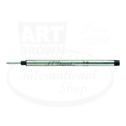 S.T. Dupont Medium Rollerball Pen Refill single refill silver metal body navy blue or black ink