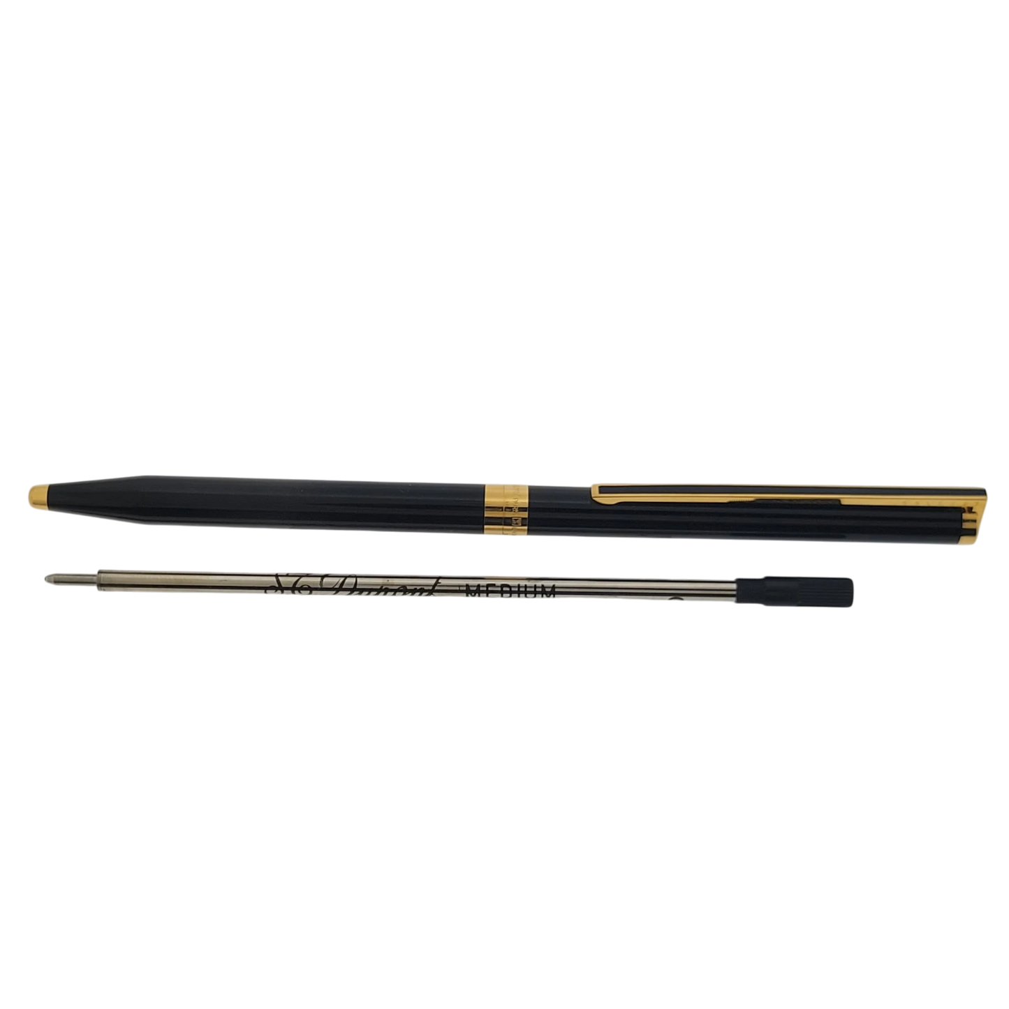 S.T. Dupont Classique Black Lacquer & Gold Ballpoint Pen, 045290N