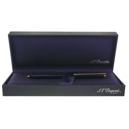 S.T. Dupont Classique Black Lacquer & Gold Ballpoint Pen, 045290N