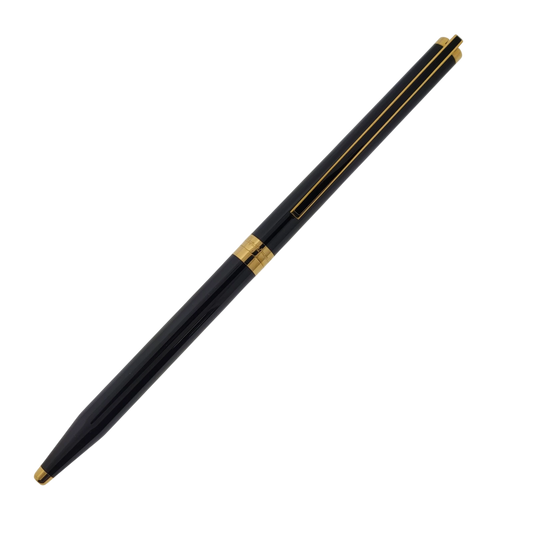 S.T. Dupont Classique Black Lacquer & Gold Ballpoint Pen, 045290N