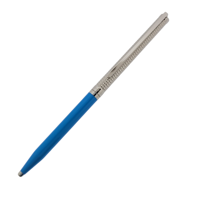 S.T. Dupont Classique Blue and Palladium Diamond Head Ballpoint Pen, 045274N