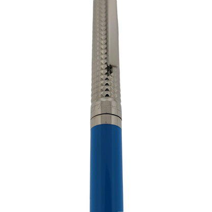 S.T. Dupont Classique Blue and Palladium Diamond Head Ballpoint Pen, 045274N