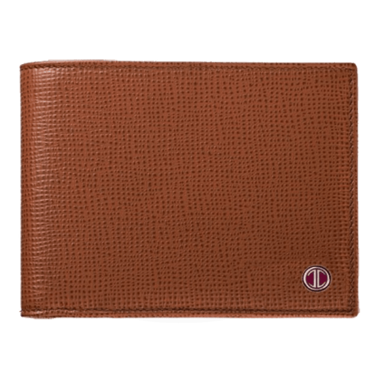 Davidoff luxury leather wallet in brown textured leather 