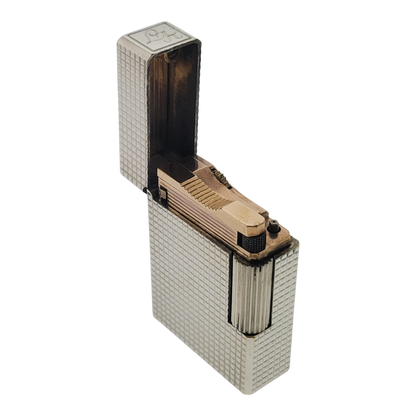 Preowned Vintage S.T. Dupont Ligne 1 BS Palladium Diamondhead Lighter, 011110