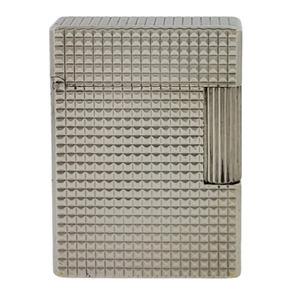 Preowned Vintage S.T. Dupont Ligne 1 BS Palladium Diamondhead Lighter, 011110