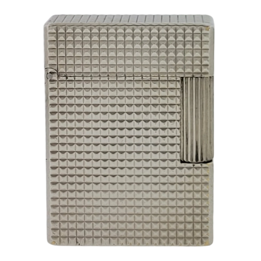 Preowned Vintage S.T. Dupont Ligne 1 BS Palladium Diamondhead Lighter, 011110
