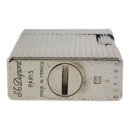 Preowned Vintage S.T. Dupont Ligne 1 BS Palladium Diamondhead Lighter, 011110