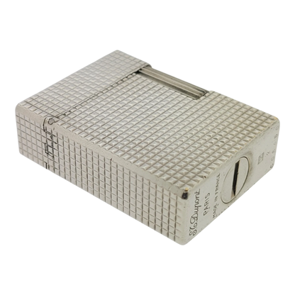 Preowned Vintage S.T. Dupont Ligne 1 BS Palladium Diamondhead Lighter, 011110