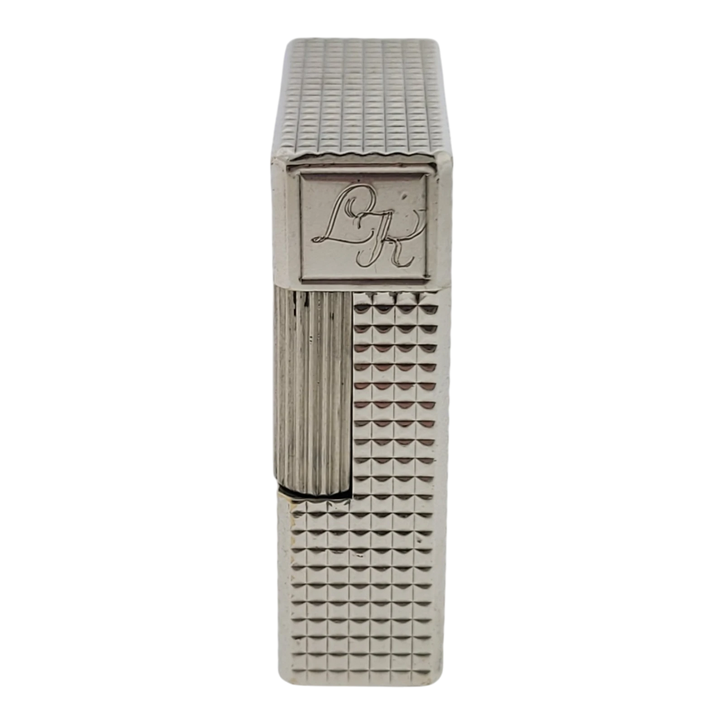 Preowned Vintage S.T. Dupont Ligne 1 BS Palladium Diamondhead Lighter, 011110