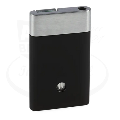 Zino ZM Jet Flame Lighter Black & Mint metal and matte body with gas level window, sleek compact design for cigars.