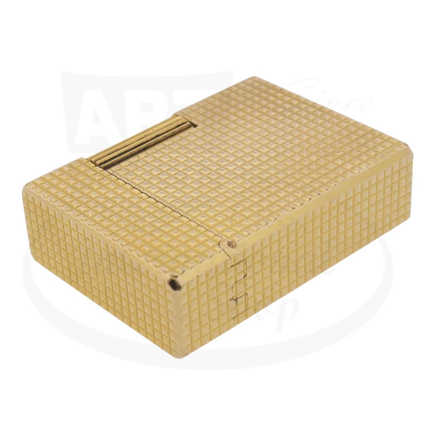 S.T. Dupont Ligne 1 Small BS 012110-D2 gold plated lighter with diamondhead pattern compact design