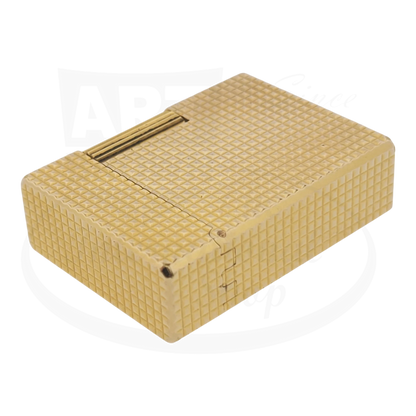 S.T. Dupont Ligne 1 Small BS 012110-D2 gold plated lighter with diamondhead pattern compact design