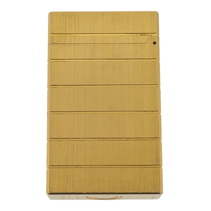 Preowned S.T. Dupont Ligne 1 Brushed Gold Horizontal Lines Lighter, 014244