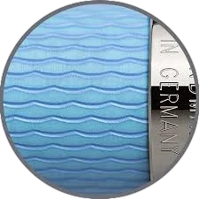 Graf von Faber-Castell Guilloche Blue Gulf resin barrel with intricate guilloché engraved wave pattern and metal trim