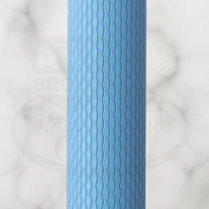 Graf von Faber-Castell Guilloche Blue Gulf fountain pen barrel with intricate guilloché engraved resin pattern in light blue
