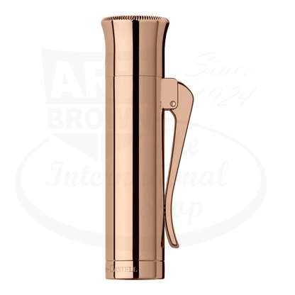Graf von Faber-Castell Guilloche Rose Gold metal pen cap with clip, polished finish, elegant cylindrical design