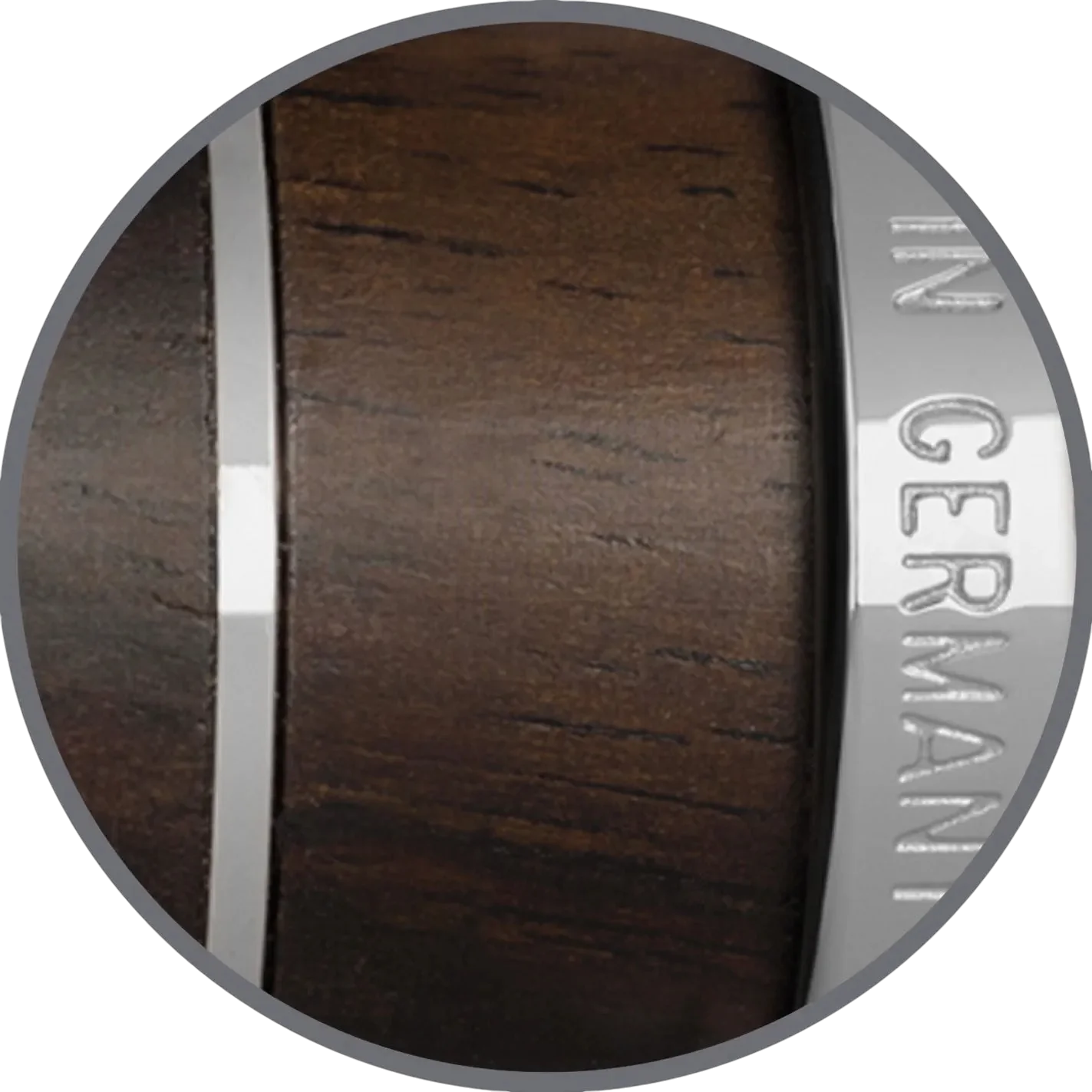 Graf von Faber-Castell Classic Anello Grenadilla ballpoint pen with dark wood barrel and platinum-plated accents close-up detail