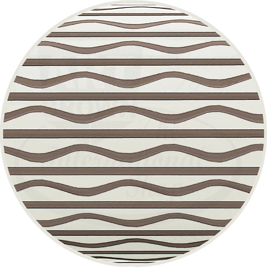 Faber-Castell Ambition OpArt White Sand resin cap featuring engraved wave pattern in ivory and beige tones