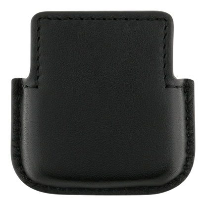 Back view of black soft leather lighter case for S.T. Dupont Line 1 lighter