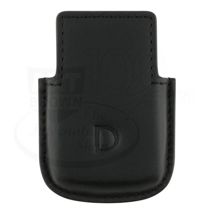 Soft leather lighter case for Ligne 2 lighters with embossed D logo, slip in pouch without top
