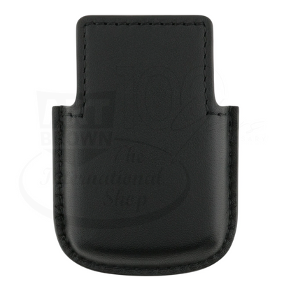 Backside of Soft leather lighter case for Ligne 2 lighters, topless slip in pouch 