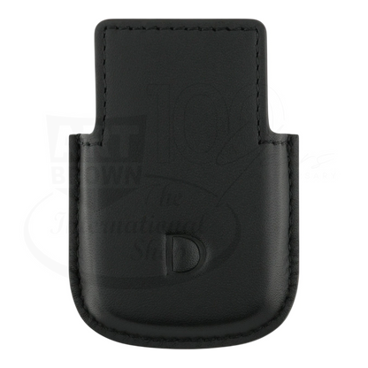 Soft leather lighter case for Le Grand lighters with embossed D logo, slip in pouch without top