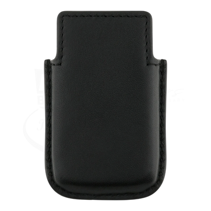 Backside of black soft leather lighter case for Slimmy lighters, slide in pouch
