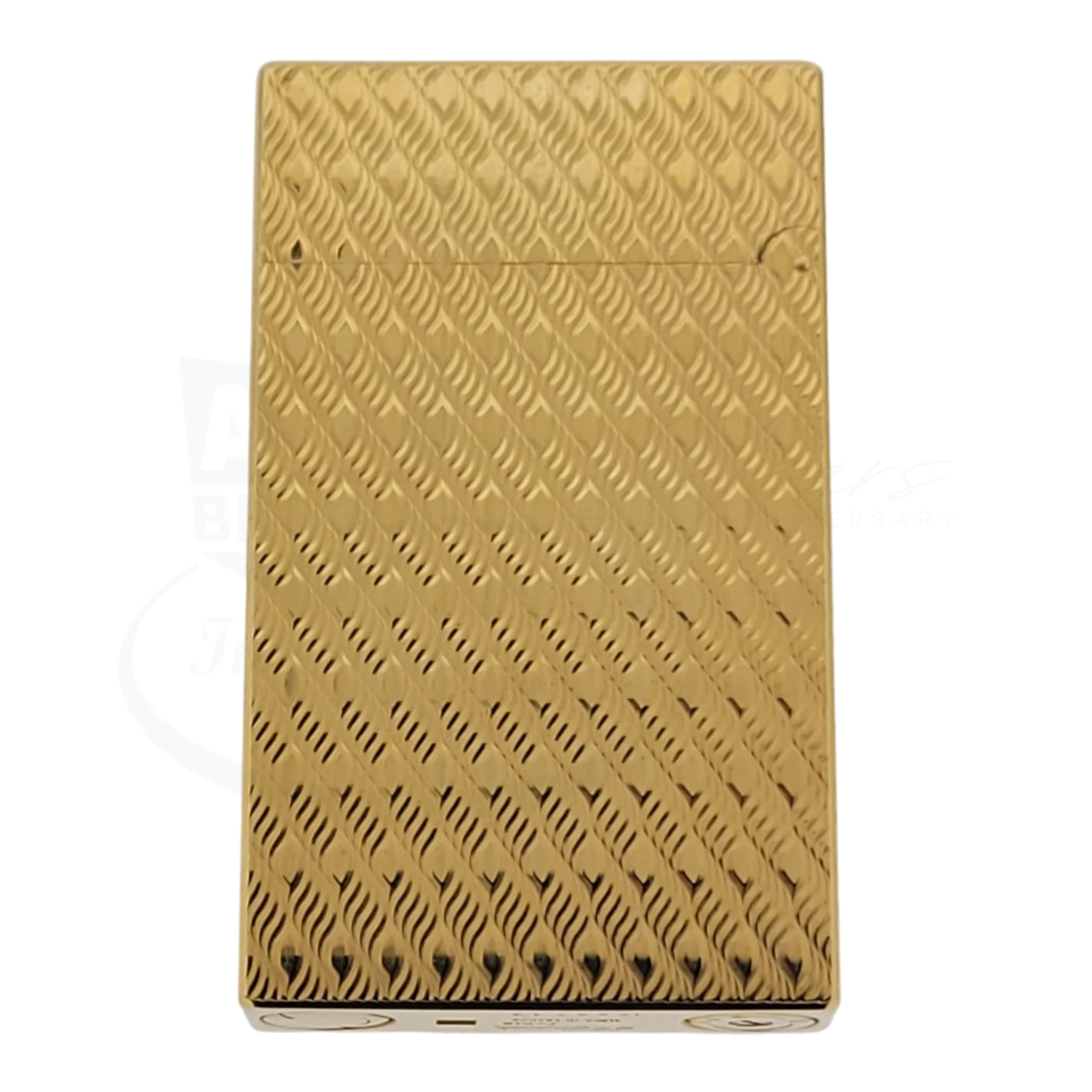 Preowned S.T. Dupont Ligne 2 Gold Peacock Feather Lighter, 016255-D1