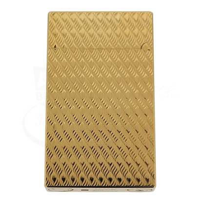 Preowned S.T. Dupont Ligne 2 Gold Peacock Feather Lighter, 016255-D1