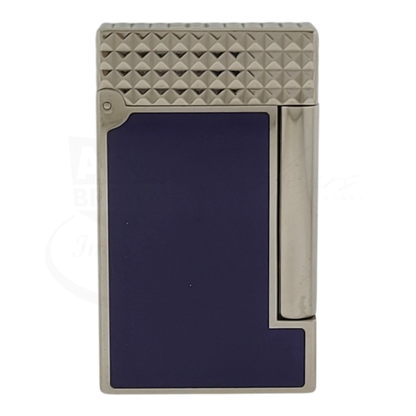 Preowned S.T. Dupont Line D Blue Lacquer & Palladium Lighter, 017066