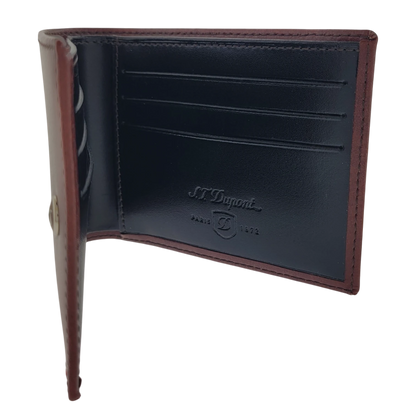 S.T. Dupont Brown & Black Smooth Leather Wallet, 180190